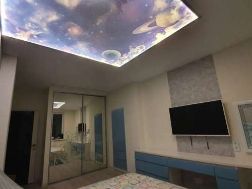 Фотопечать на натяжном потолке