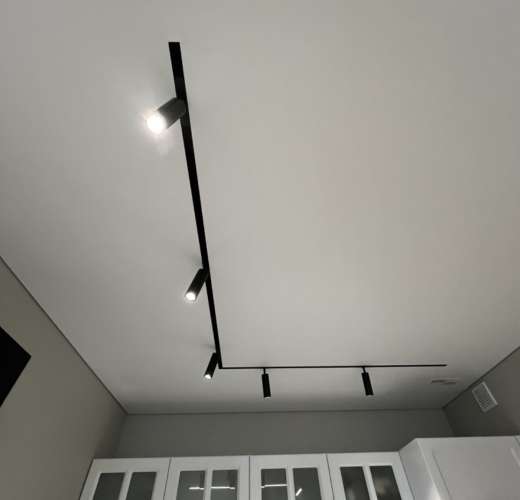 Натяжной потолок на кухне